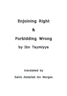 enjoining right and forbidding wrong
